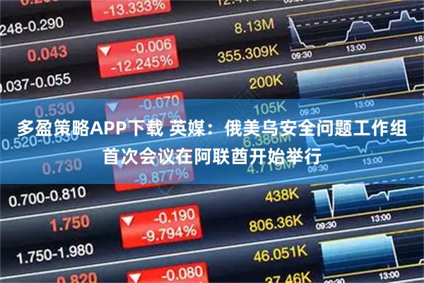 多盈策略APP下载 英媒：俄美乌安全问题工作组首次会议在阿联酋开始举行